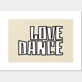 Love Dance Black White by PK.digart Posters and Art